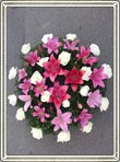 coroana rotunda trandafiri crini lilas