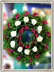 coroane funerare din cale si trandafiri
