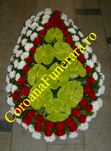 coroana crizanteme anthurium trandafiri