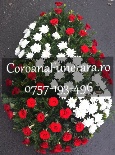 coroana mare crizanteme trandafiri